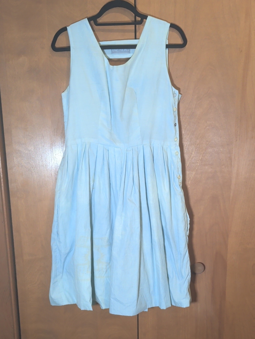Sleeveless Light Blue Pleated Mini Dress by Big Girl